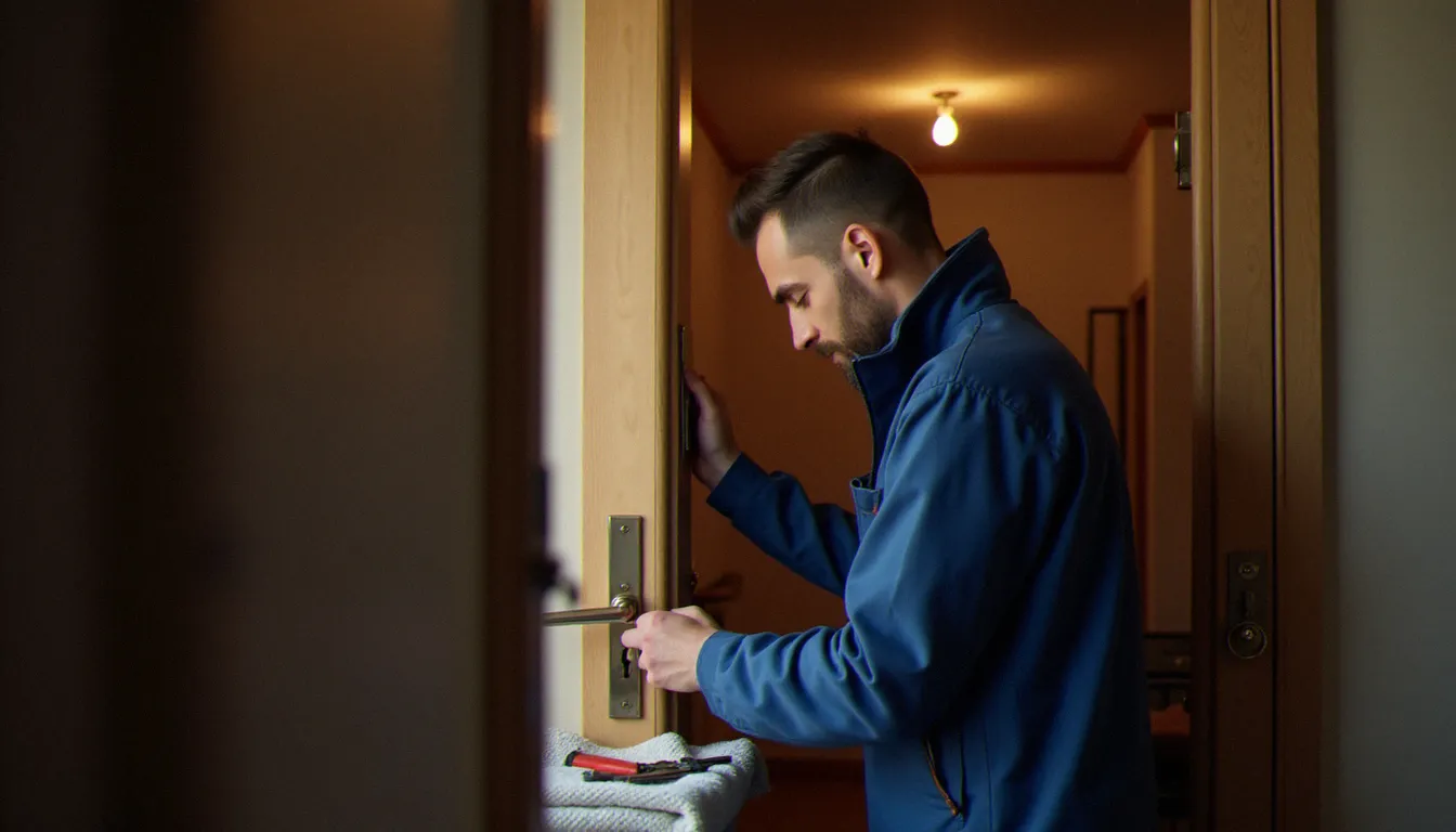 Pose d'une serrure trois points par un serrurier certifié dans un appartement lyonnais