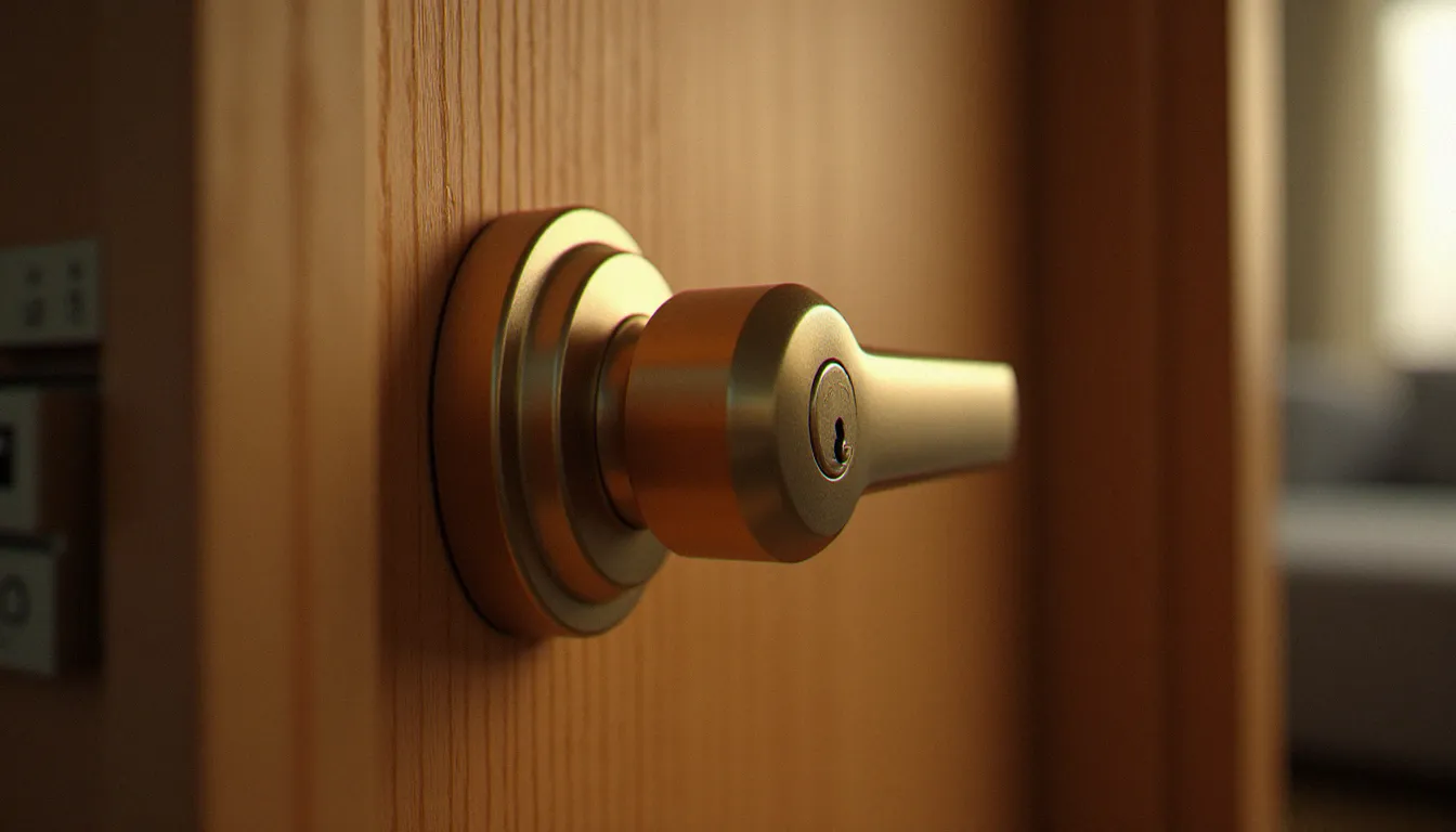 Cylindre de serrure certifié A2P installé sur une porte d'appartement lyonnais, critère technique essentiel pour évaluer la fiabilité d'un serrurier à Lyon