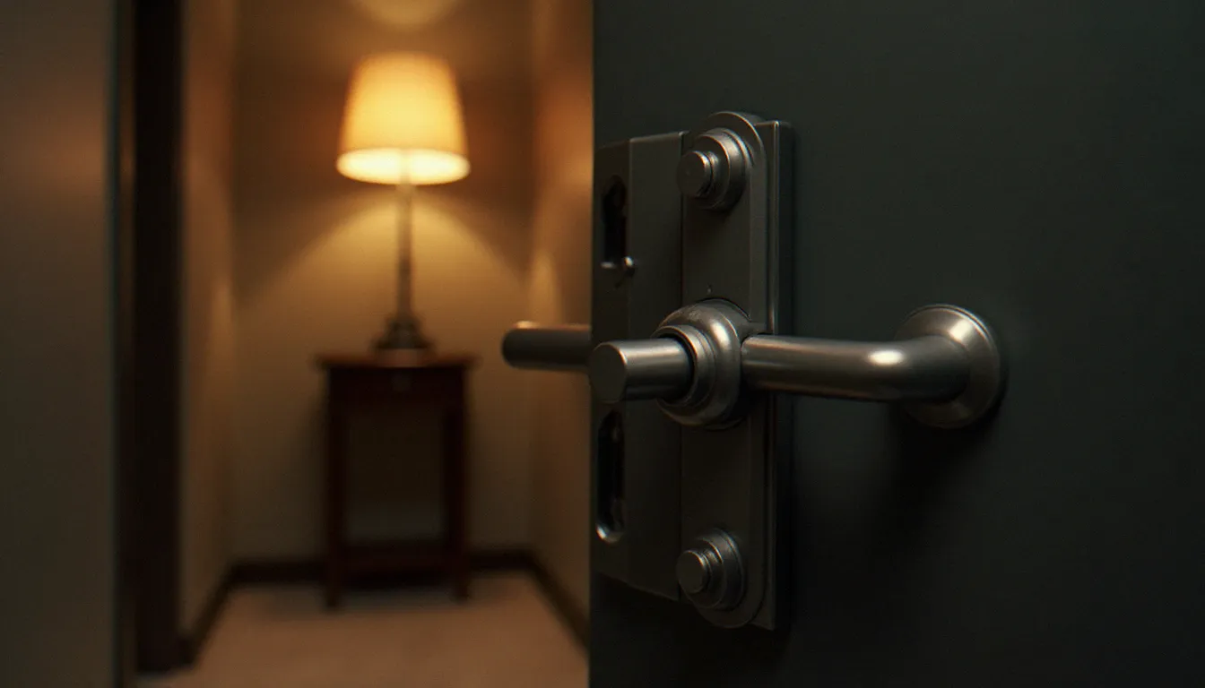 Vue intérieure d'une porte blindée d'appartement parisien équipée d'une serrure multipoints avec tringles en acier, solution recommandée pour la sécurisation des logements dans le 13e arrondissement de Paris