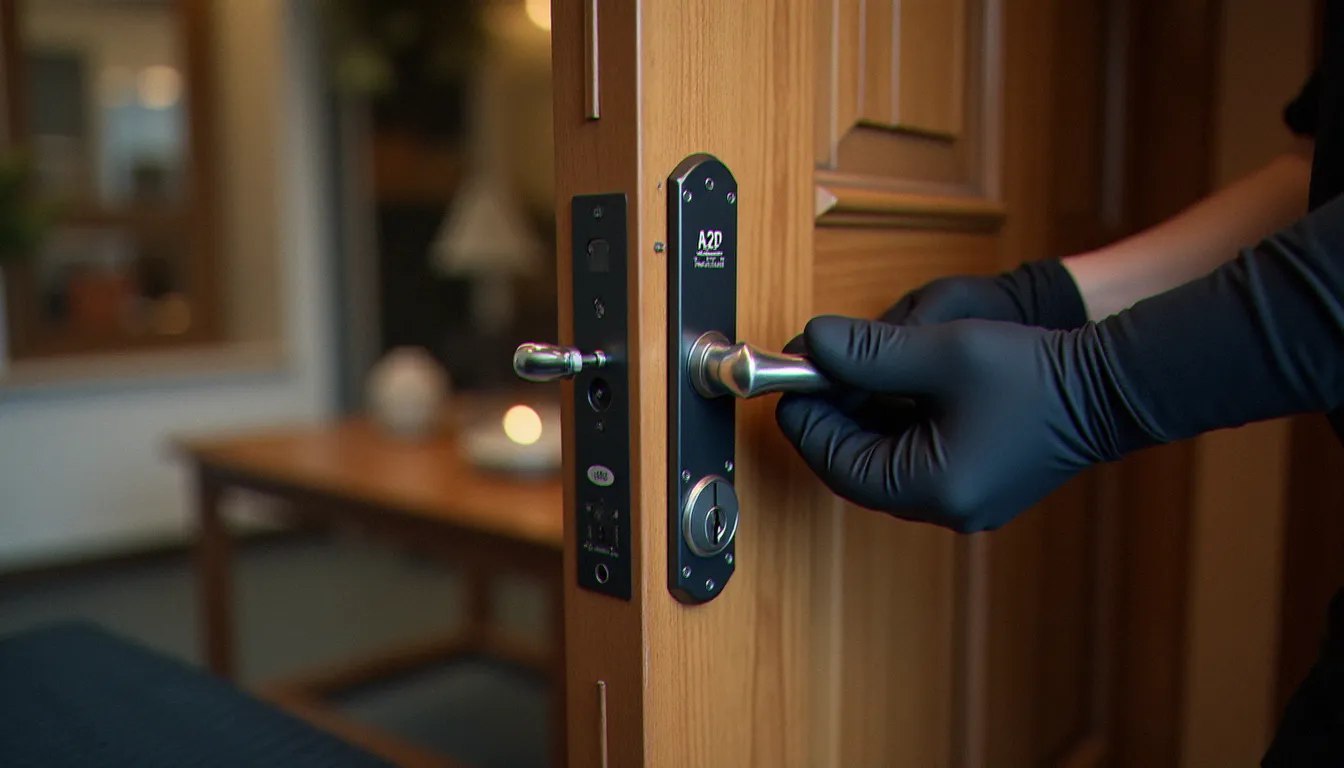 Installation d'un cylindre européen certifié A2P sur une porte d'appartement à Lyon pour renforcer la sécurité contre les tentatives de cambriolage